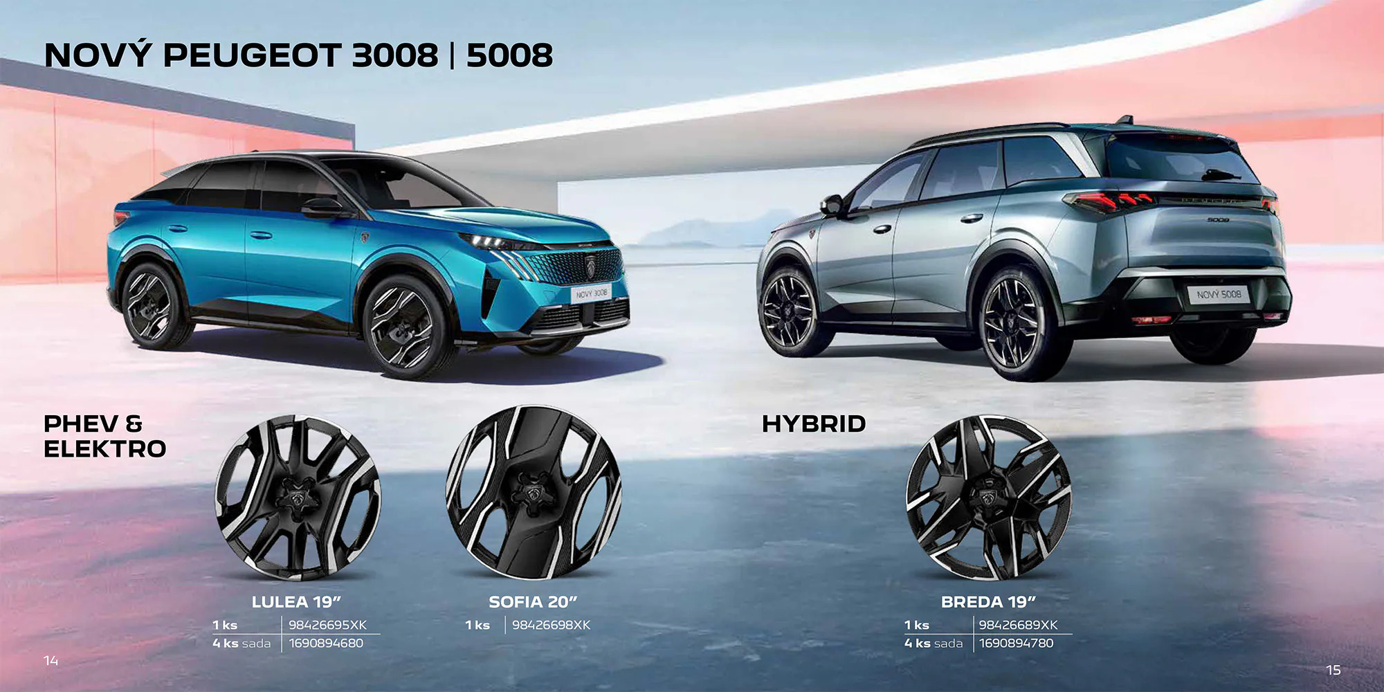 Hliníková kola Peugeot nový 3008 a 5008